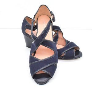 Taryn Rose Wedge Sandal Navy
